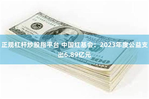 正规杠杆炒股指平台 中国红基会：2023年度公益支出6.89亿元