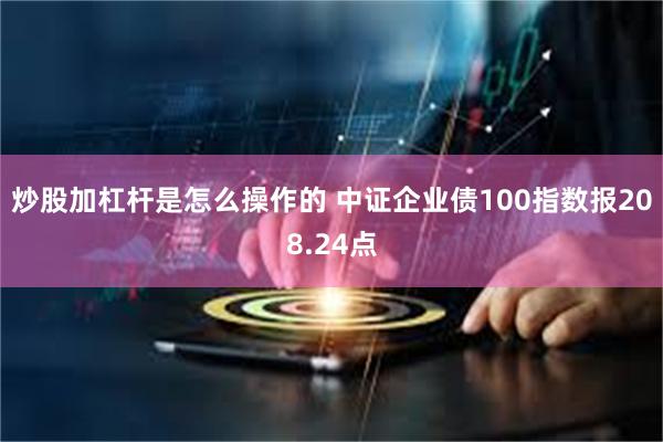 炒股加杠杆是怎么操作的 中证企业债100指数报208.24点